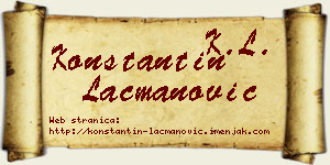 Konstantin Lacmanović vizit kartica